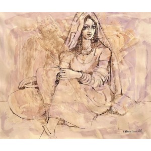 Moazzam Ali, 20 x 24 Inch, Watercolor on Paper, Figurative Painting, AC-MOZ-101